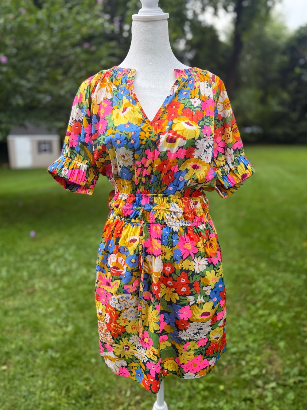 NWT Liberty of London + Love the Label Lordethorpe Neon Floral Dress XS